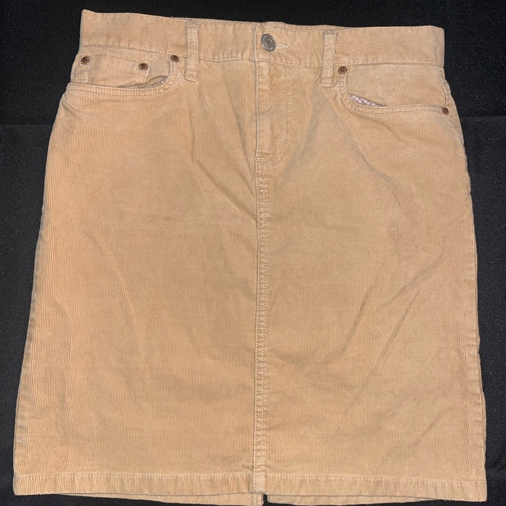 Old Navy Tan Corduroy Pencil Skirt